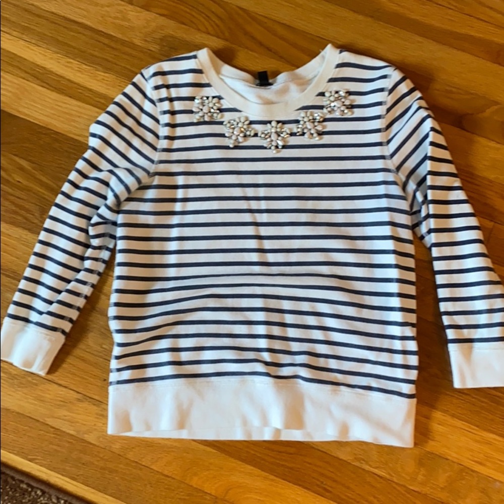 JCrew Jeweled Crew neck